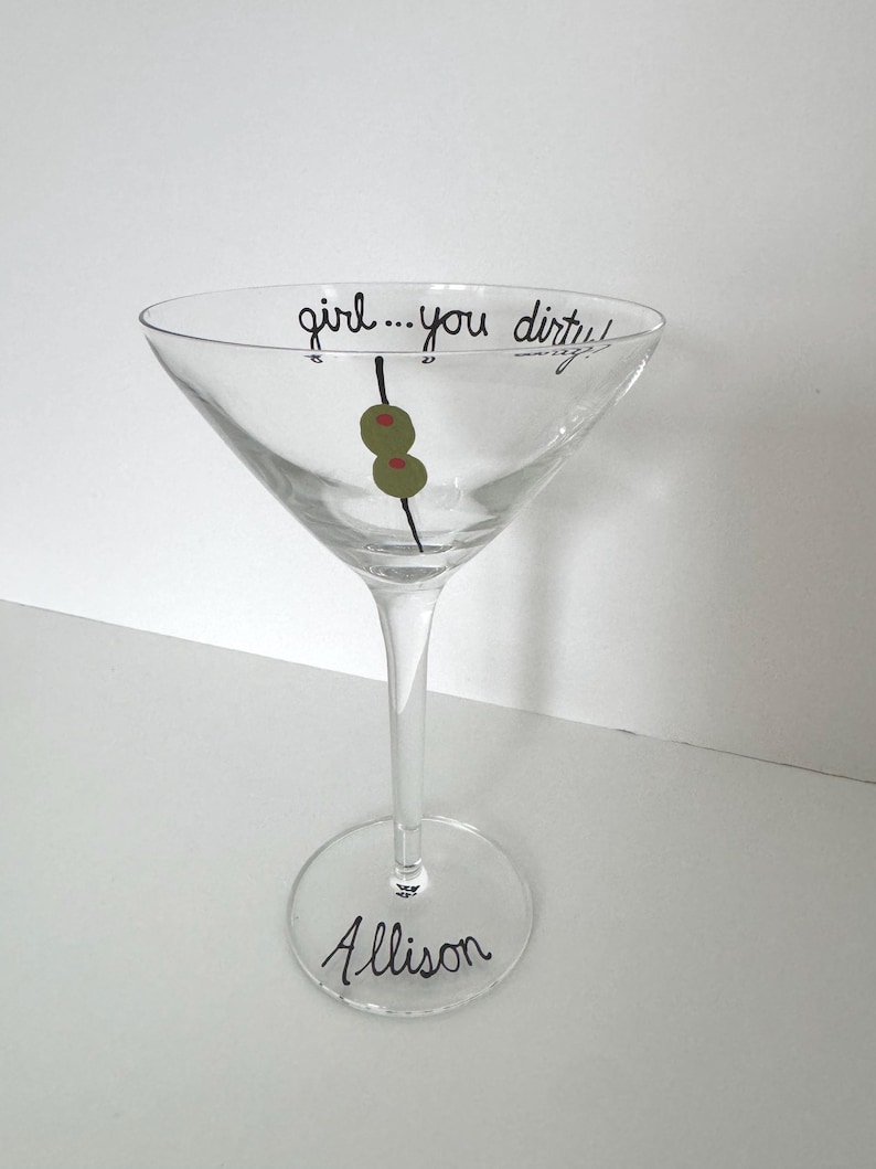 Girl you dirty martini glass image 3