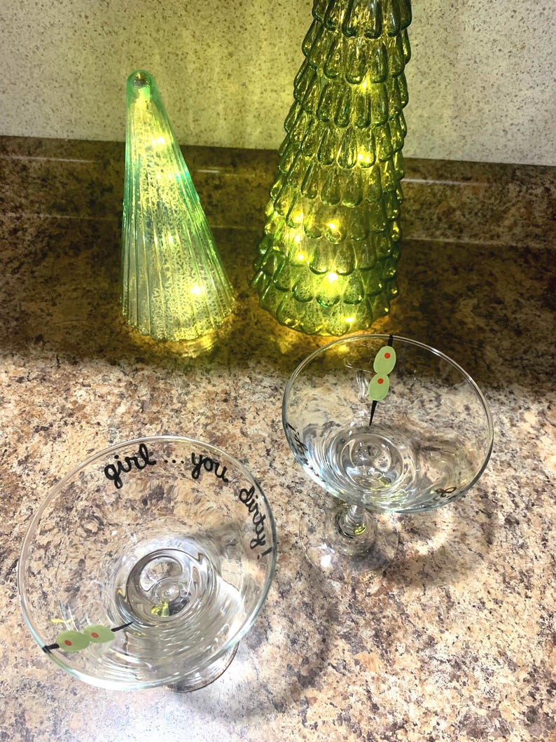Girl you dirty martini glass image 9