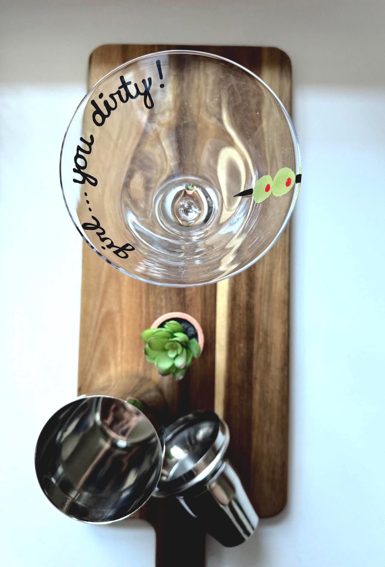 Girl you dirty martini glass image 2