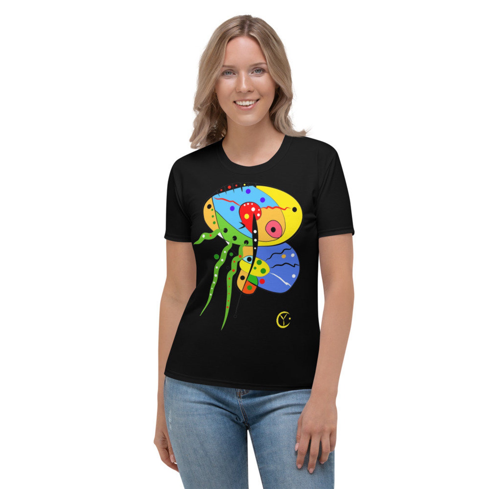 Women's T-shirt. Colourful T-shirt Pop Art T-shirt | Etsy