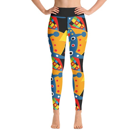 Colourful Yoga Leggings, Pop Art Yoga Pants, Workout Yoga Leggings, Colourful Artistic Leggings, Beautiful Yoga Leggings, Unique Leggings.