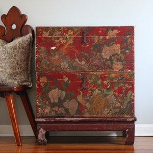 Antique Chinese Chest Antique Blanket Chest Chinese Antique Trunk Antique Accent Furniture Farmhouse Home Decor Living Room Farmhouse Decor