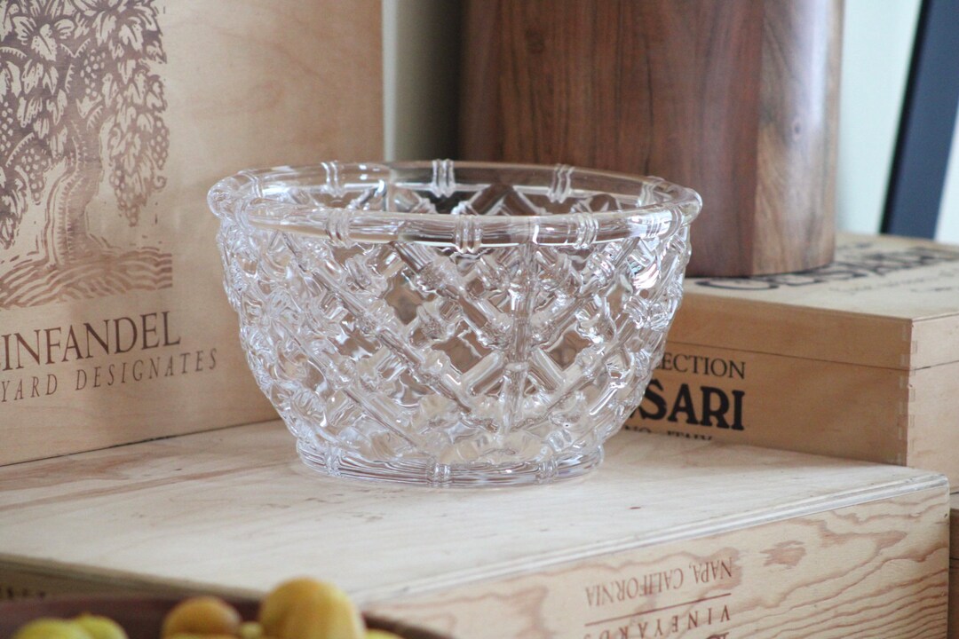 Vintage Tiffany Glass Tiffany and Co Vintage Glass Serving Bowl Vintage