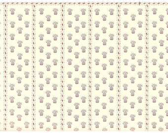 Papel tapiz para casa de muñecas con estampado de piña vintage, 3 hojas, manualidades en miniatura, NOS