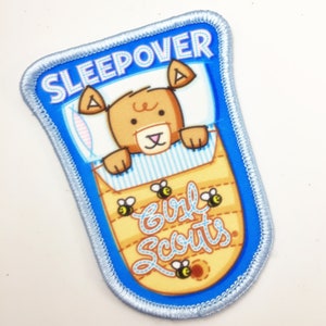 Girl Scout Patch Sleepover Teddy Bear Bees Hive Unused
