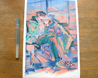 Original "Nap between flight" | FOG fanart original painting by Kiloom