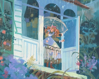 Artprint "Rain in the valley" | Kiloom gouache illustration artwork print