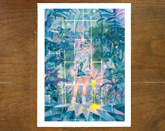 Artprint &quot;0x1 Love Song&quot; | Kiloom Original Character Watercolor Gouache 15x21 21x21 print