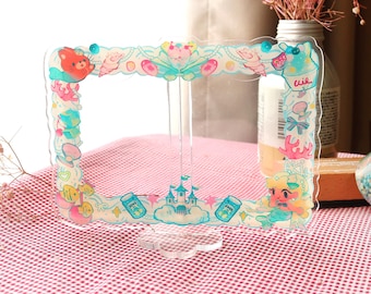 Acrylic "Ocean Sorbet" couple photocard holder mermaid theme