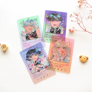 Juego de 4 tarjetas con letras de ALNST en PVC (6,5 x 9,5 pulgadas)