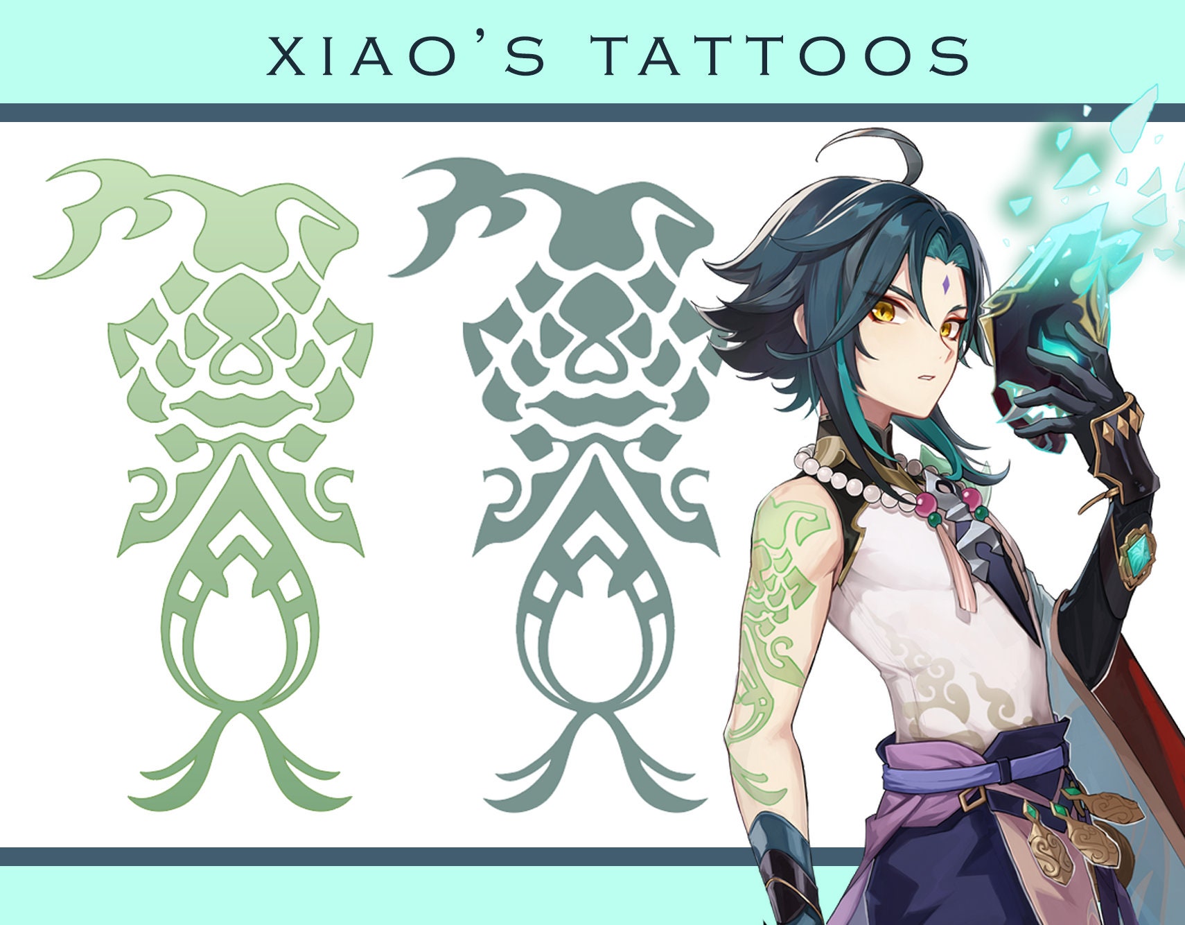 Xiao Tattoo Pass Genshin Impact Tattoo Design Pass Genshin Etsy | My ...