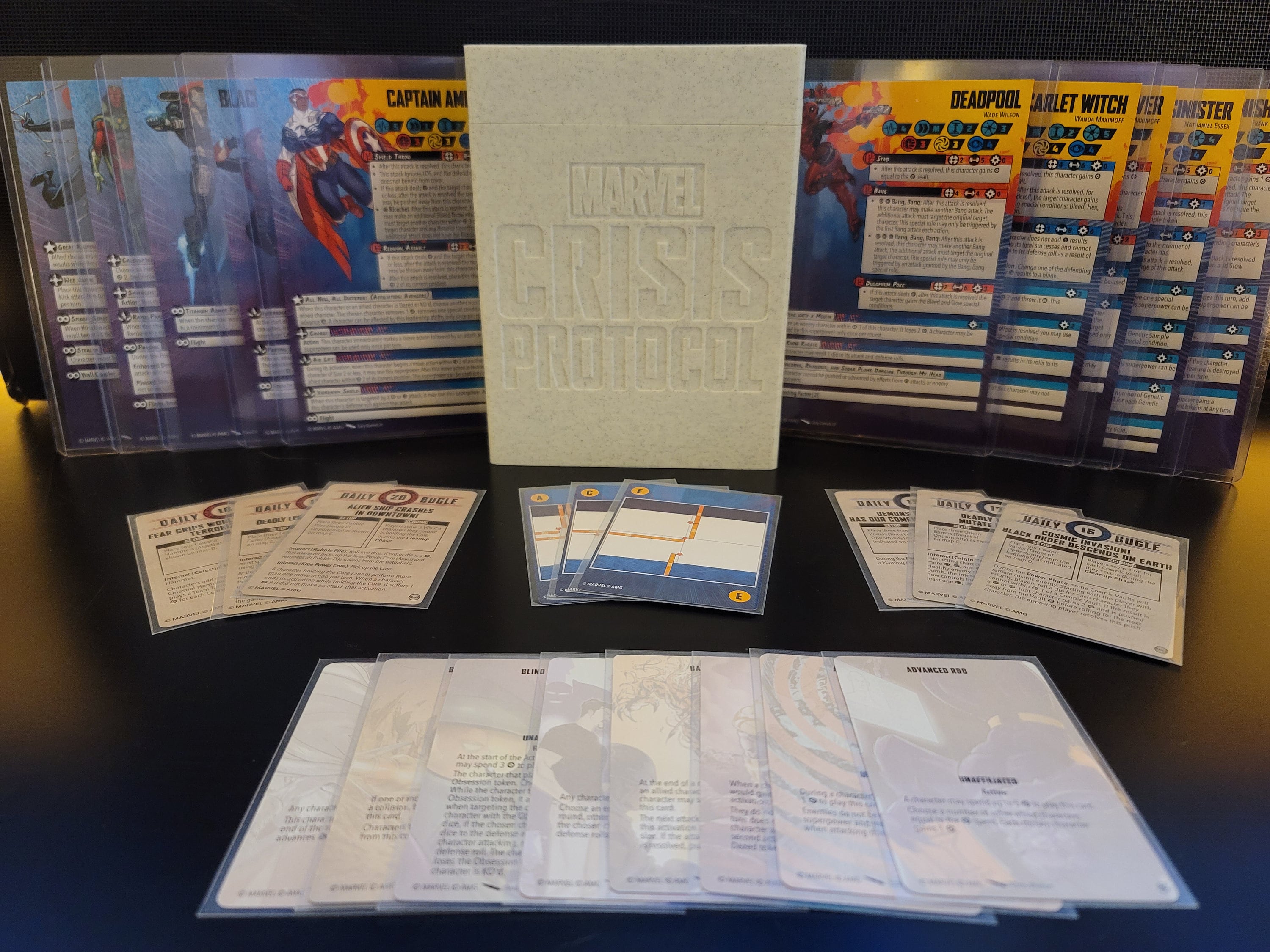 card sleeves for marvel crisis protocol Marvel United: Multiverse Season 3 Kickstarter All In Compatible Card Sleeve Bundle (8801 x 2, 8810 x 24, 8813 x 2)