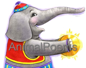 Letter E - Elephant - Instant Download, Digital Download, jpg