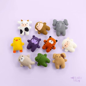 10 mini modèles de couture en peluche PDF - Lot 2 - Lot de bricolages faciles à faire soi-même - Mini panier de Pâques - Décoration de chambre d'enfant - Adapté aux débutants