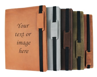 Custom Logo Leather Journal, Personalized Leather Journal, Custom Engraved Notebook, Leather bound diary, Genuine leather