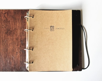 Recipe Book Refill: 200 Kraft & Ivory Pages for Wooden Binder