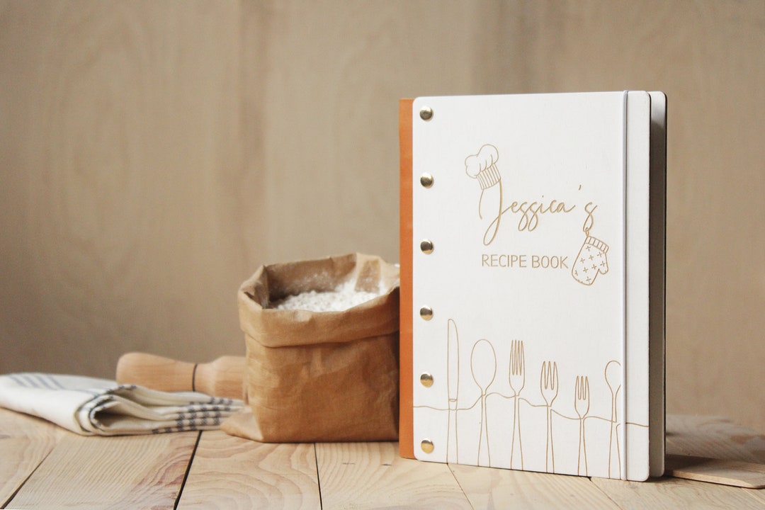 Rustic White Wooden Recipe Book: Personalized Farmhouse Cookbook - Etsy