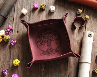 Tree of Life Dice Tray: Personalized RPG Tabletop Gaming