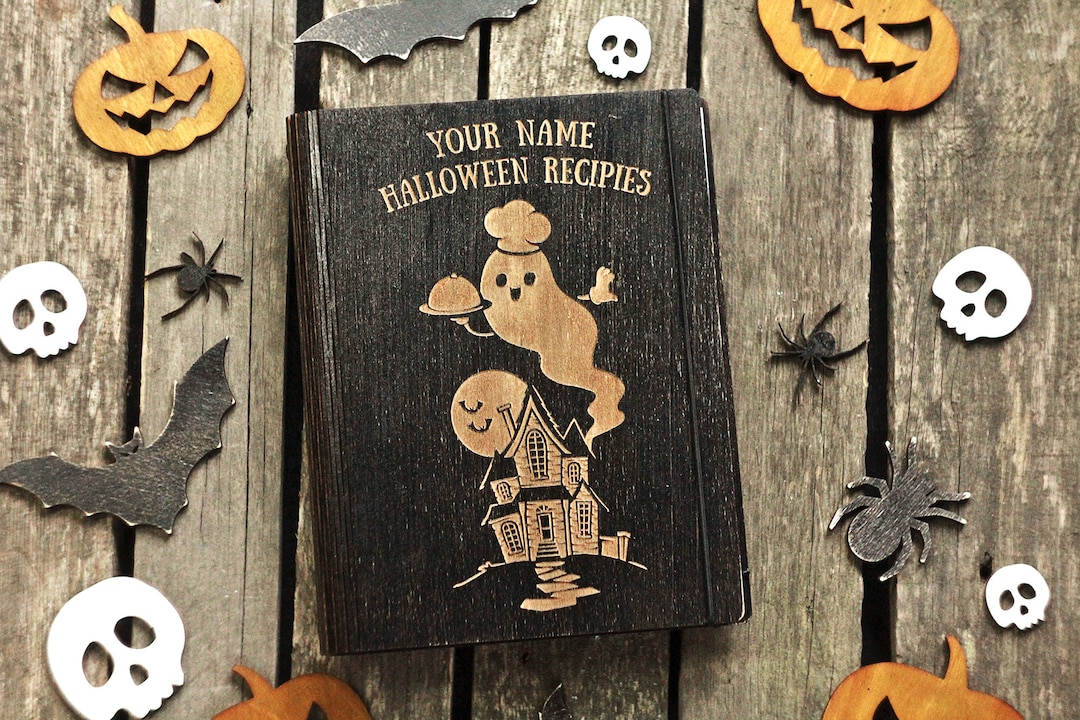 Halloween Recipe Book, Custom Recipe Journal, Ghost Custom Journal 