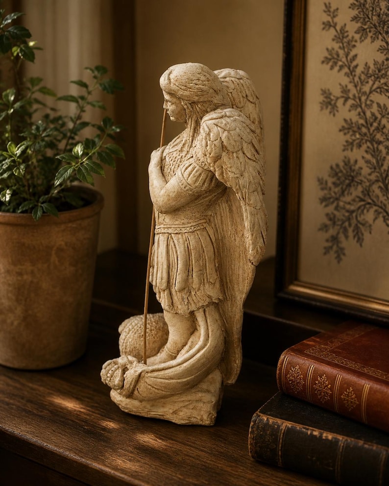 Statue of the Archangel Saint Michael – Medieval Gothic Sculpture in ...