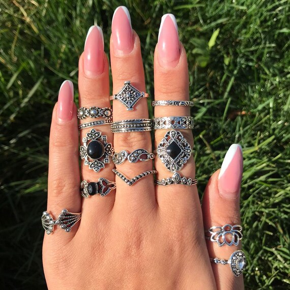 Bohemian cheap ring set