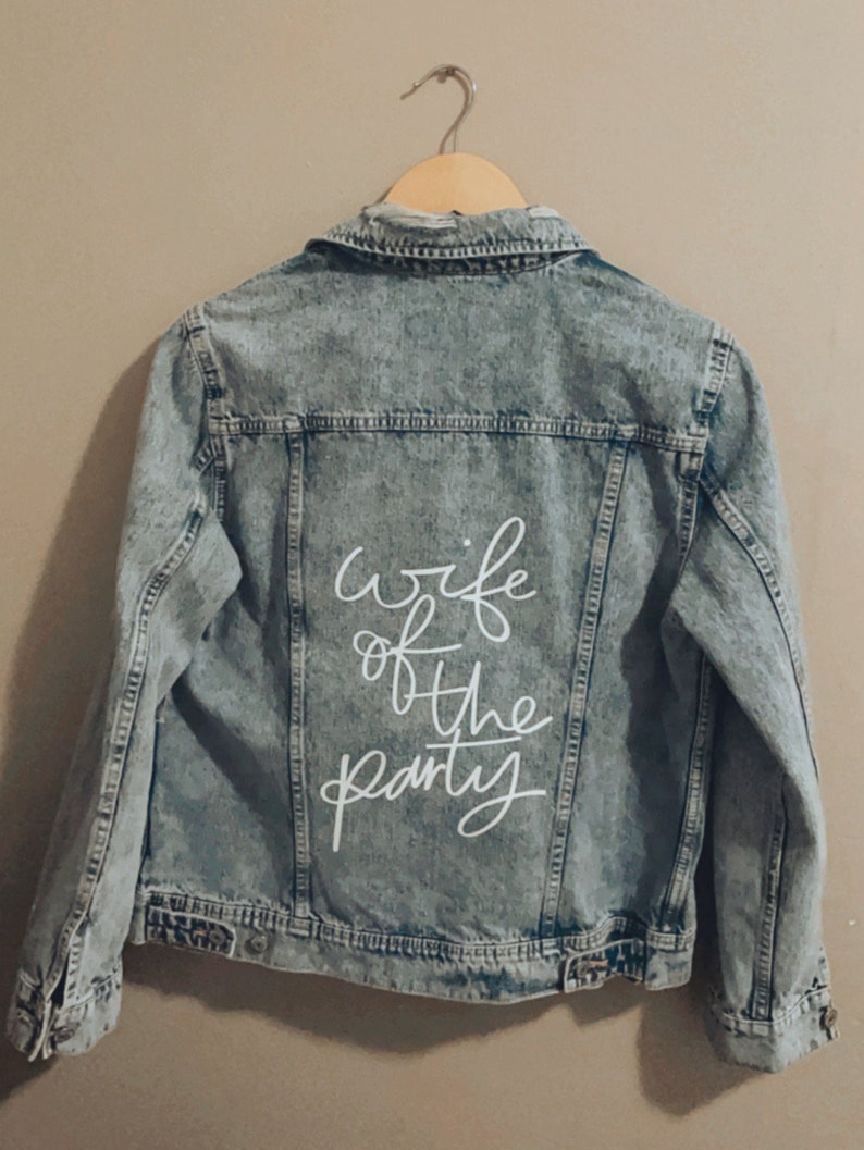 DIY Custom Vinyl Jean Jacket Personalized IronOn Vinyl Etsy