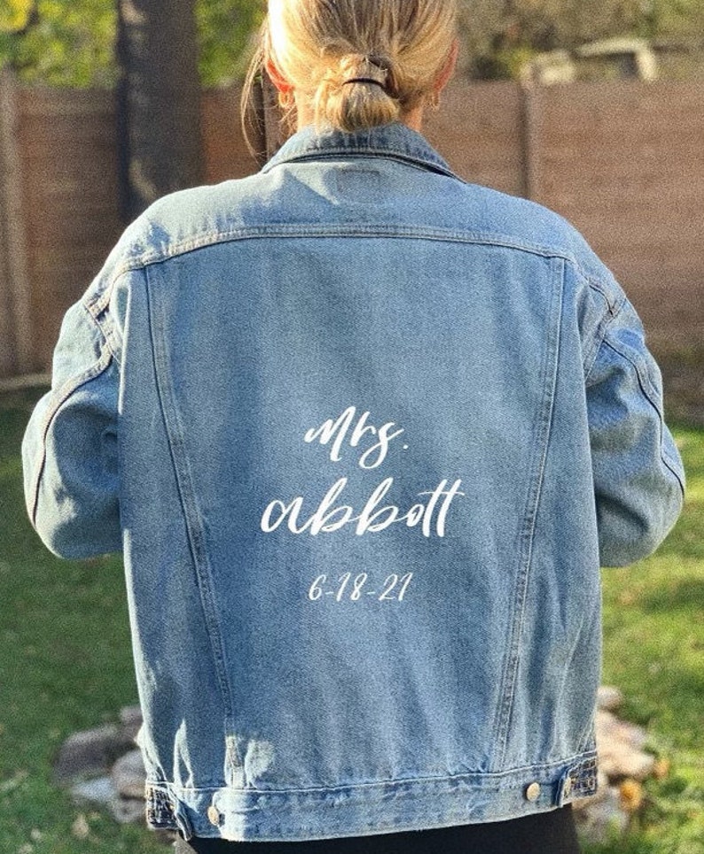 DIY Custom Vinyl Jean Jacket Personalized IronOn Vinyl Etsy