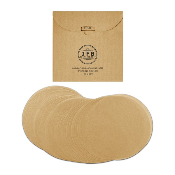 Unbleached Parchment Paper, 8” Baking Rounds - 150 Sheets