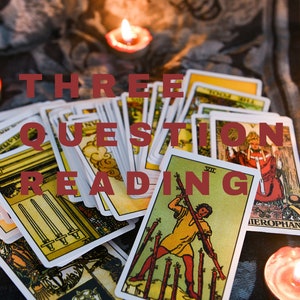 Tres Preguntas Tarot y Oráculo Lectura de Cartas Por Melanina Intuición Tarot (LEER DESCRIPCIÓN)