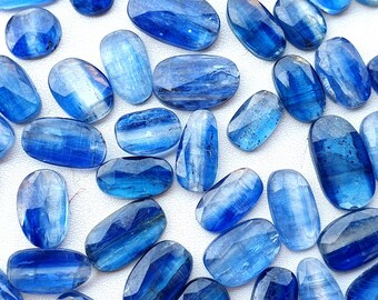 Natural Blue Kyanite Rosecut Loose Free Form Shape Cabochon Faceted Kyanite loose gemstone Blue Kyanite Rose Cut Cabochon for jewelry Making