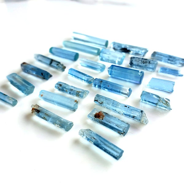 Aquamarine Crystal, Loose Aquamarine Raw, Size 5-15 MM, 100% Natural Aquamarine Crystal, Deep Blue Aquamarine Rough, Gemstone Crystal