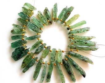 Green Kyanite Raw Long Crystal Gemstone | Gemstone Kyanite Minerals, Natural Kyanite Drilled Long Sticks Minerals Kyanite Stick Rough