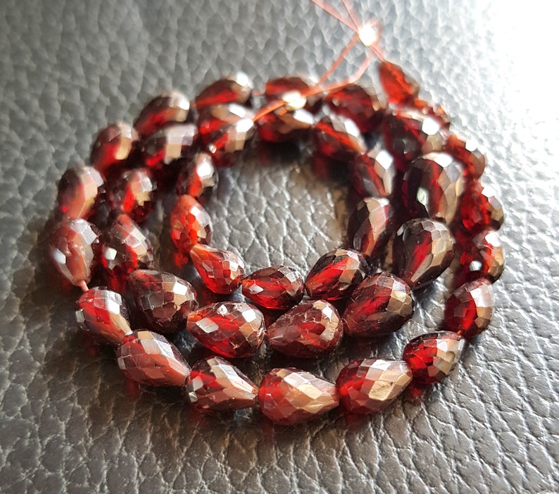 Natural Blood Red Garnet Gemstone Faceted Straight Drilled - Etsy