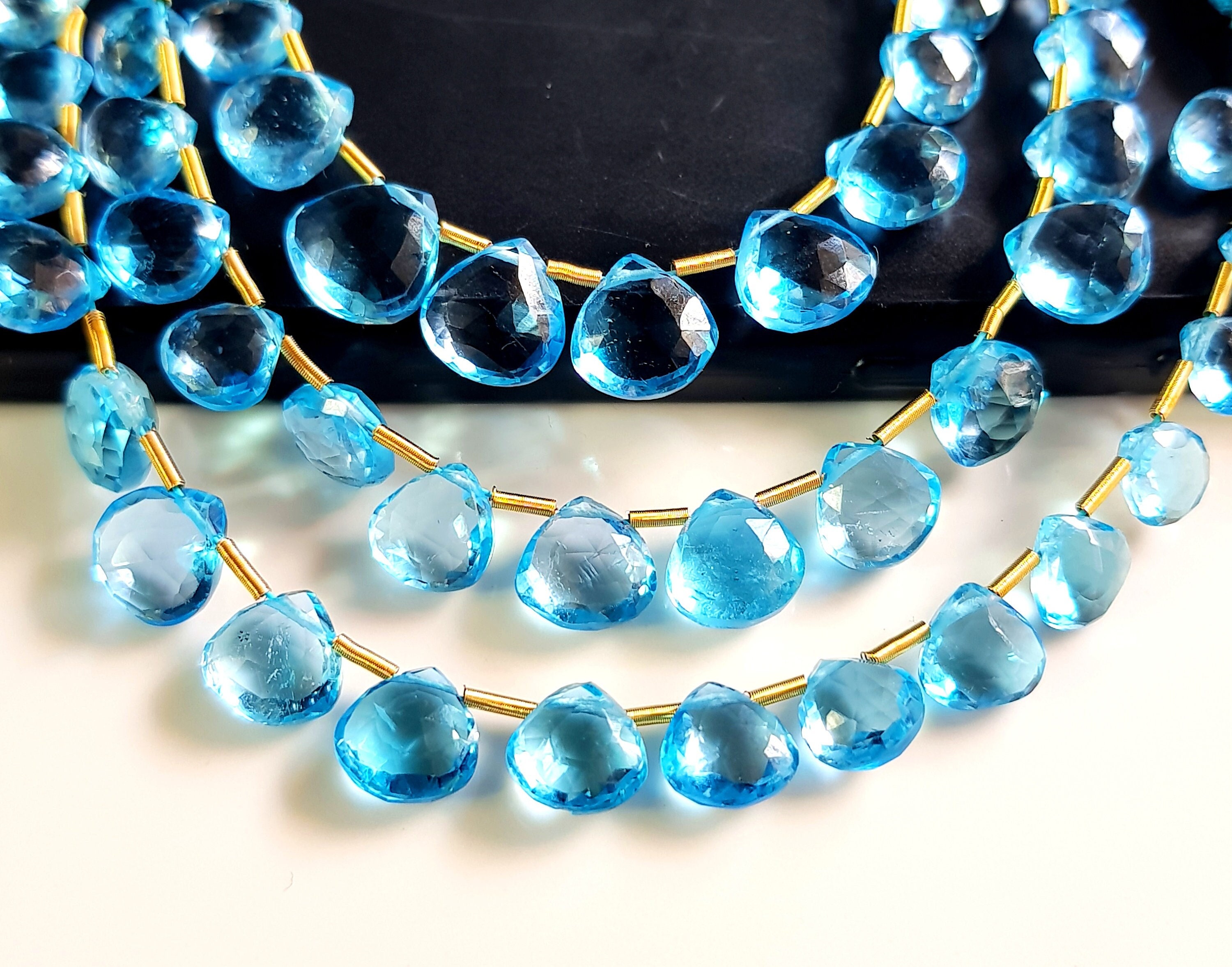 Blue Millefiori Puffy Heart Beads – Estate Beads & Jewelry