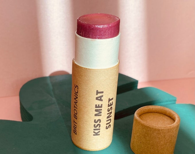Featured listing image: Natural Lip Balm | Zero Waste Makeup | Lip Cheek Tint | Organic Lip Balm | Moisturising Lip Balm | Natural Lip Tint | Tinted Lip Balm
