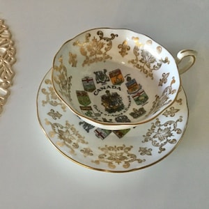 Vintage Paragon China Tea Cup Saucer Appointment Her Majesty the Queen Canada, Made in England