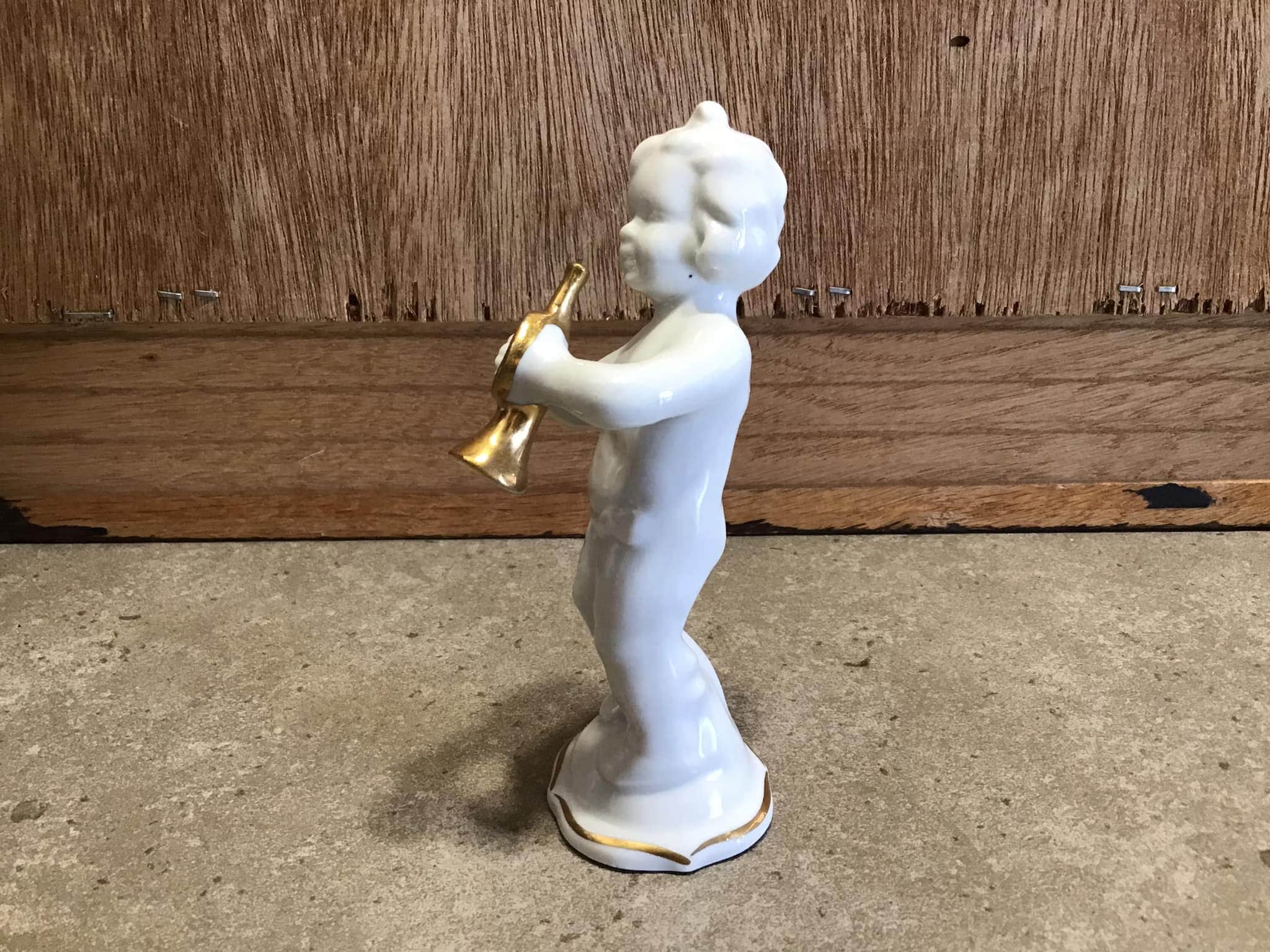 capodimonte N カポディモンテ 楽器を持つ天使 ホルン フィギュリン