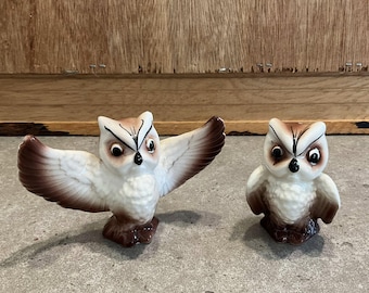 Vintage 50s Owls Salt and Pepper Shakers | Mid Century Shakers ,Collectible | Made in Japan