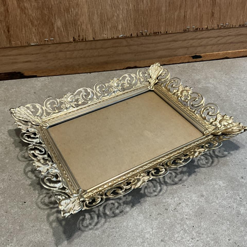 Vintage Metal Filigree Frame, Ornate Gold Metal Frame - Etsy