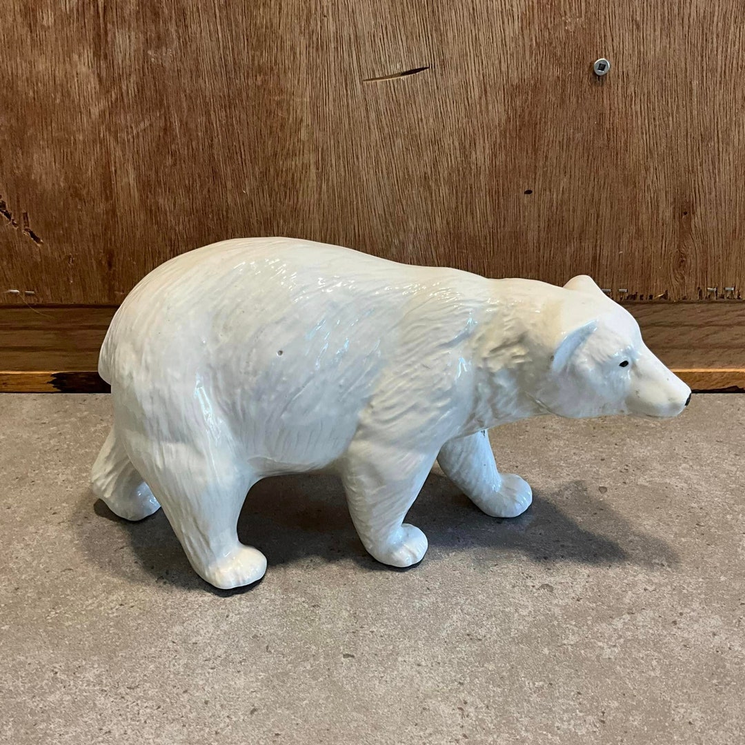 Vintage Ceramic Polar Bear Figurine - Etsy