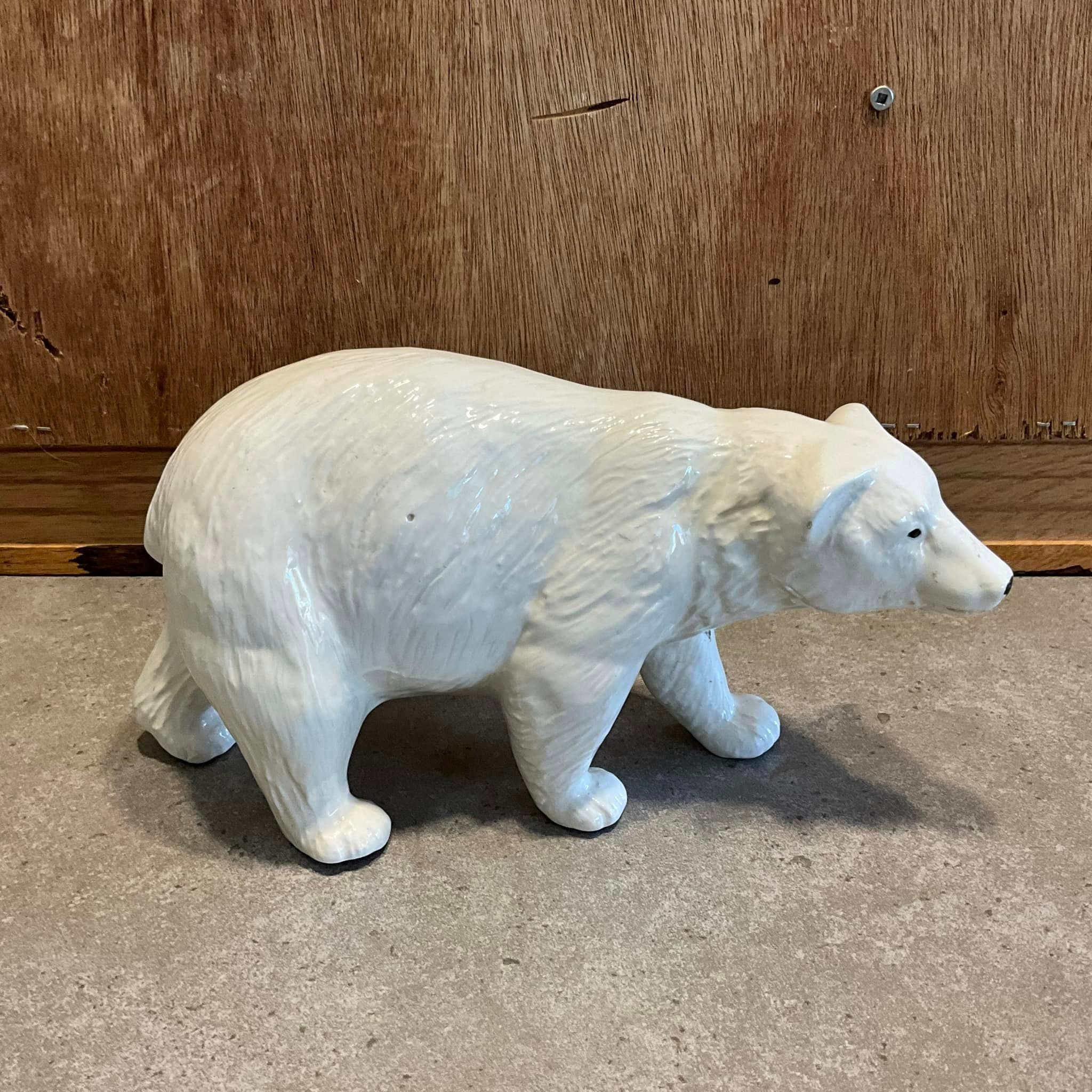 Vintage Ceramic Polar Bear Figurine - Etsy