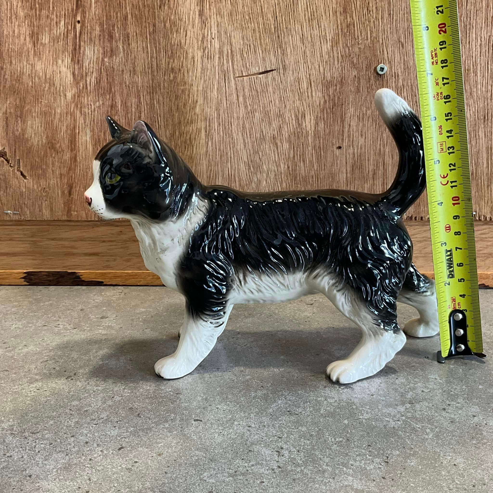 Vintage Ceramic Cat, Black White Kitty Cat, Made in England - Etsy