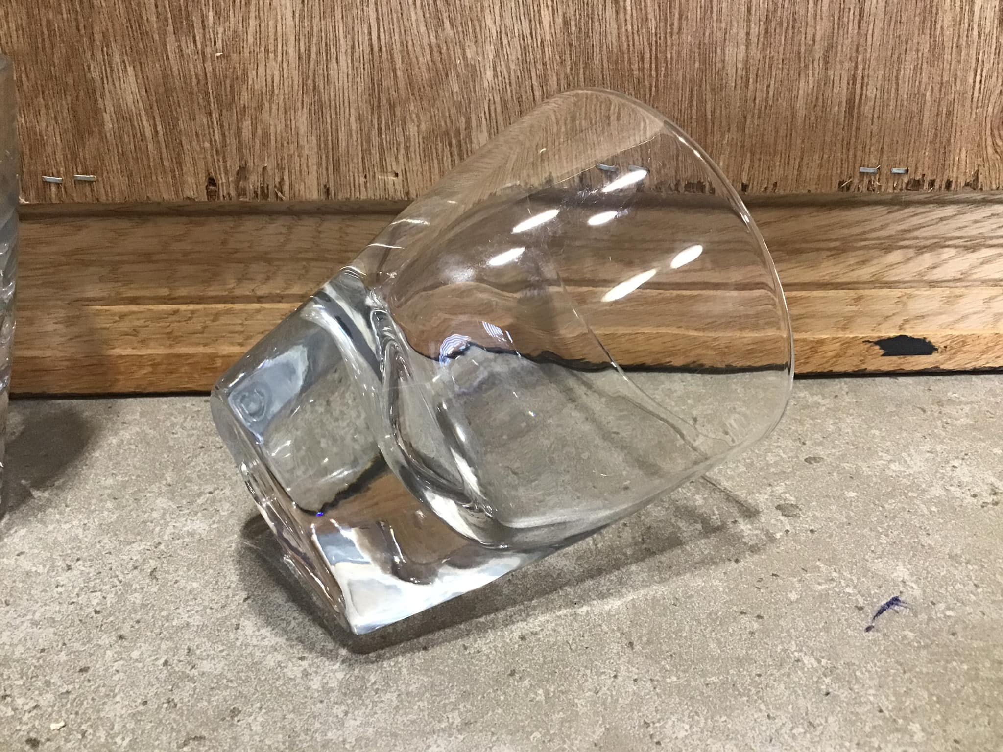 Triangle Base Drinking Glasses - Heavy Base Glass Set of 3 - Etsy