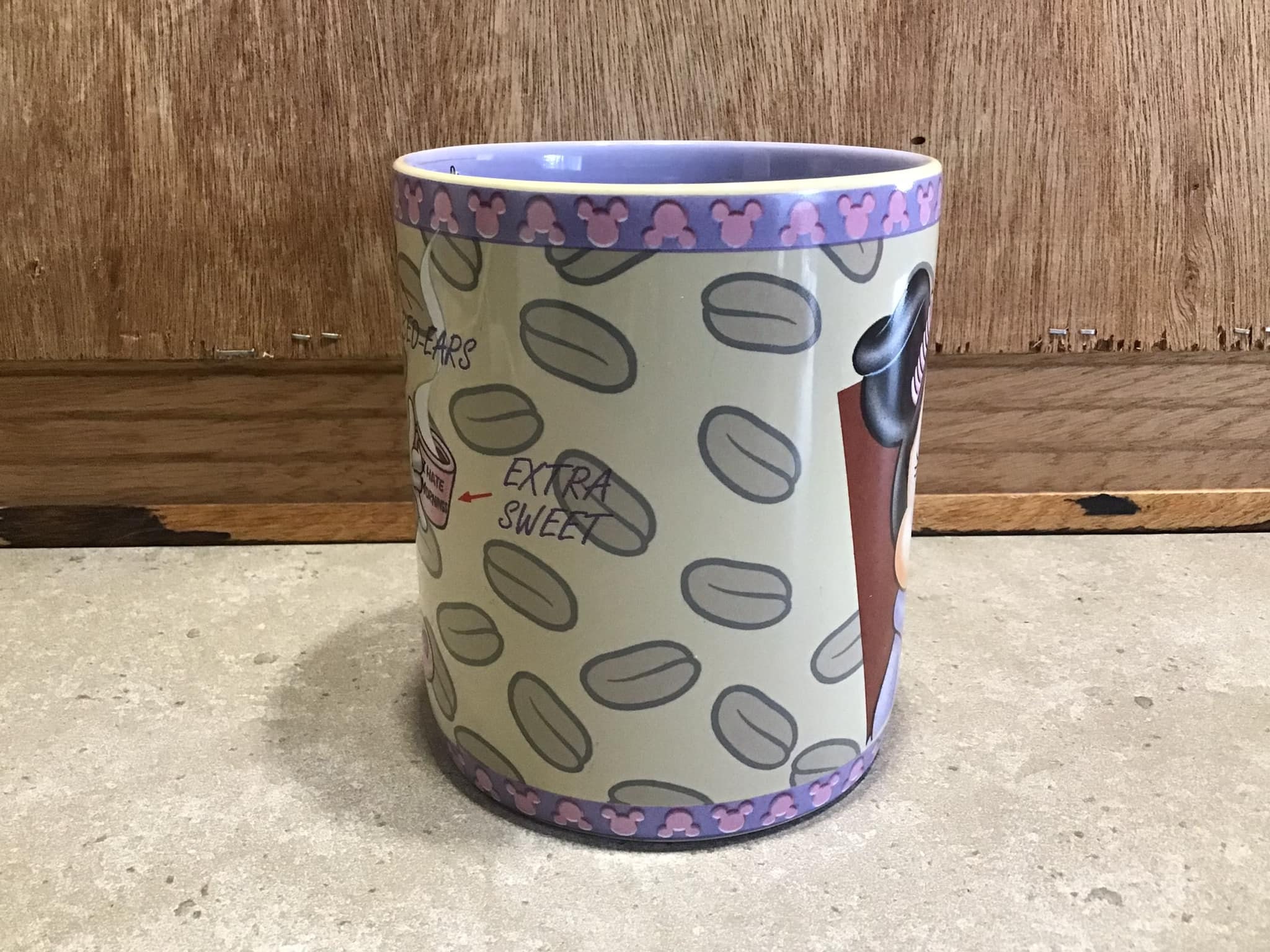 Ceramic Minnie Disney Coffee Mug Large Pink Purple Tea Cup Oversized Bowl  Cartoon 