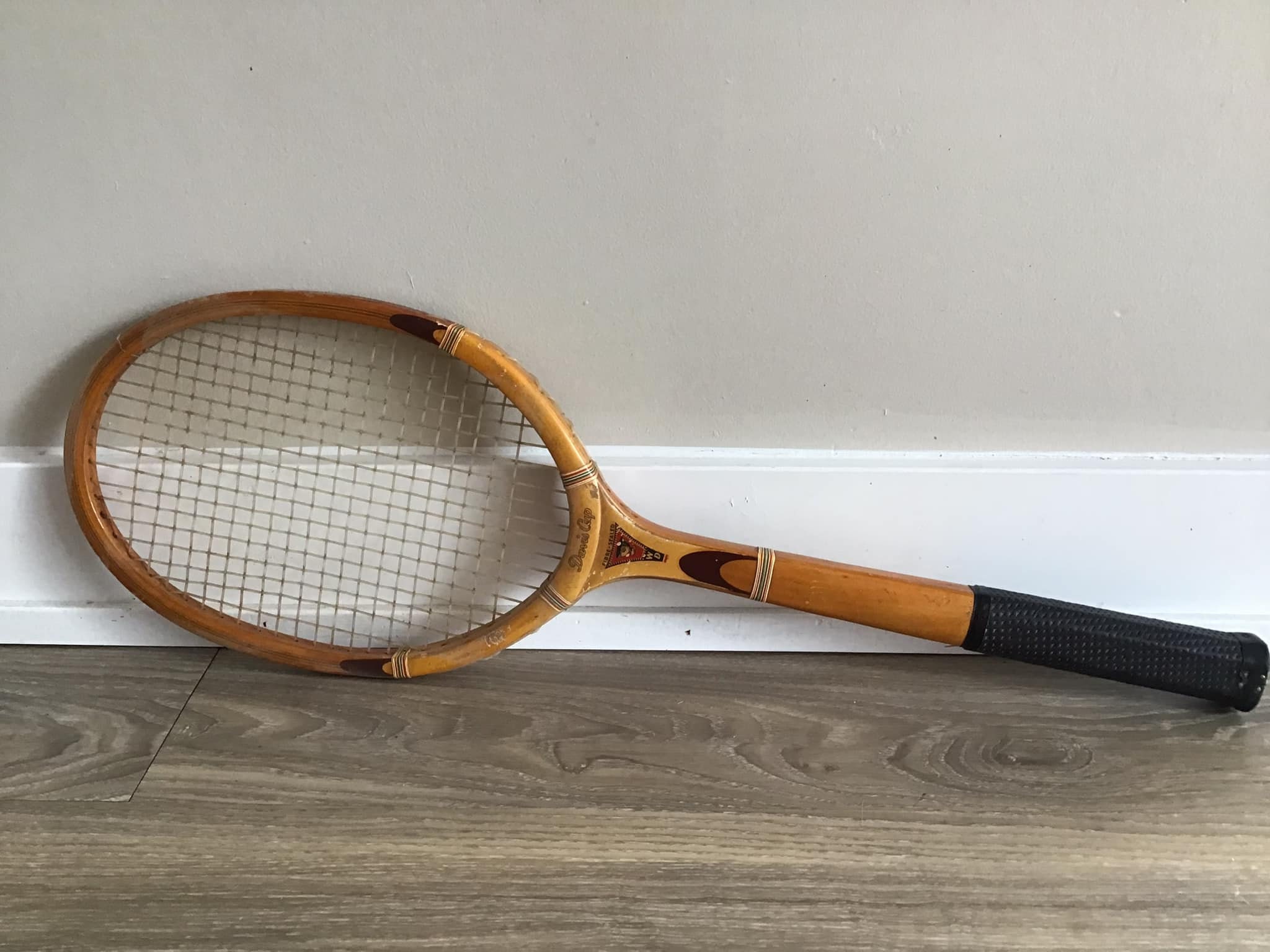 RARE Vintage Wright & Ditson Wood Tennis Racquet Racket Antique Davis Cup