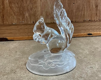 ガラス製リスの置物 透明 クリスタル・ダルクガラスのリスの置物 - 鉛クリスタル - アニマル