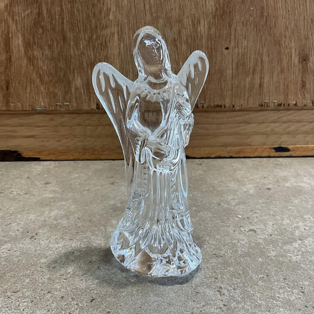 Vintage Waterford Crystal Angel Harp Figurine, Signed Nativity Decor - Etsy