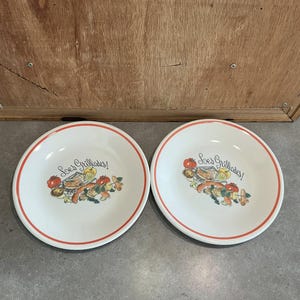 Vintage Italian Plates - Set of 2, Made In Italy