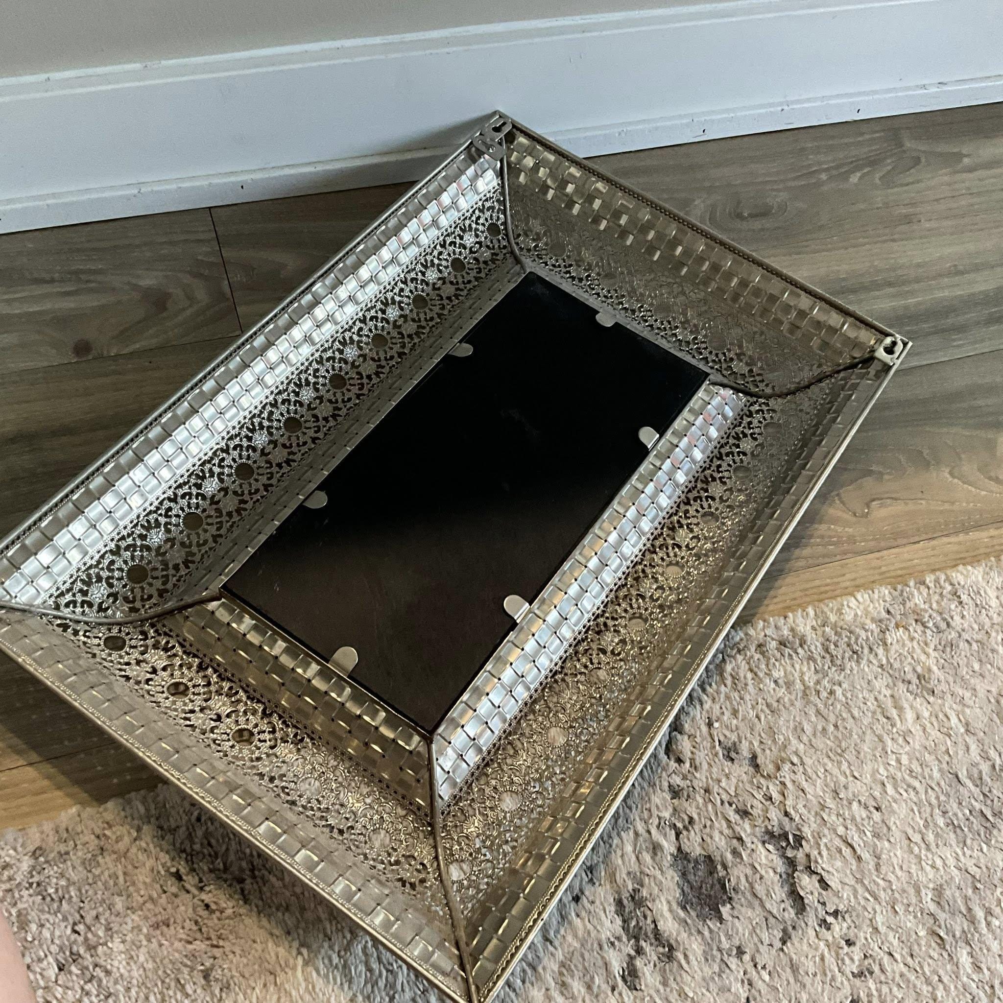 ヴィンテージ装飾フィリグリーミラー：モロッコスタイルの