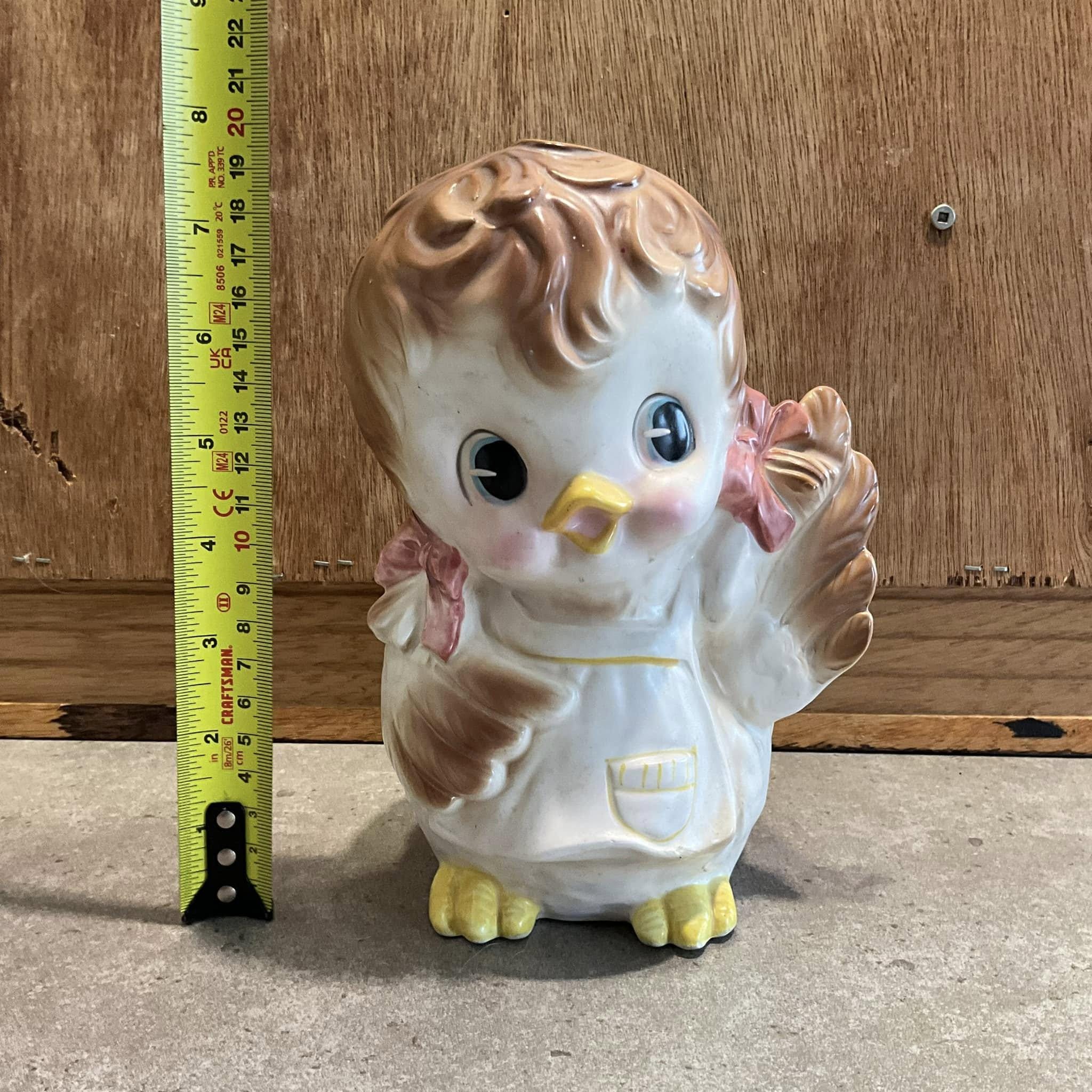 Vintage, Relpo, Japan, Baby Face Ceramic Bird Planter or Vase